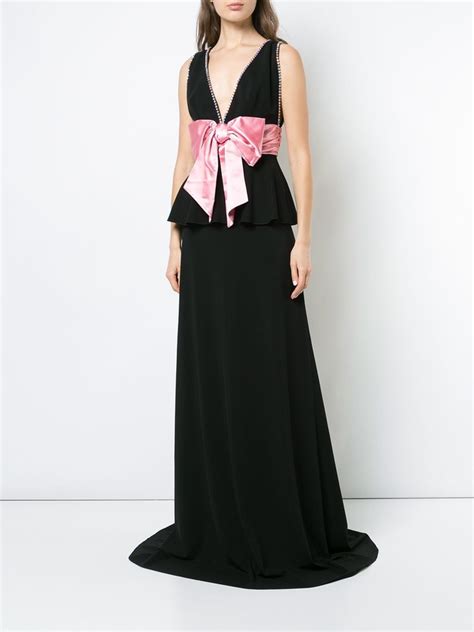 gucci bow detail dress|Gucci jumpsuits for women.